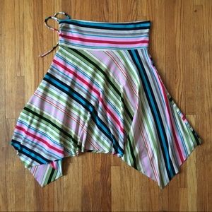 Daytrip striped knit asymmetrical skirt. Size XL